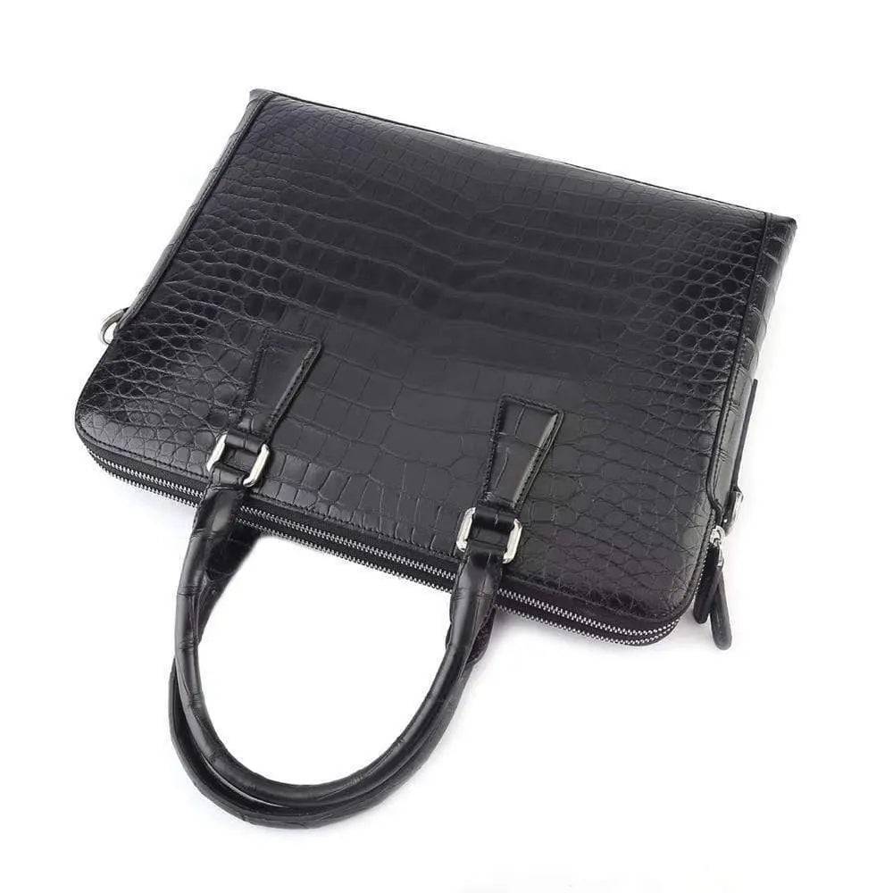 Men's Crocodile Leather Laptop Bags Briefcase