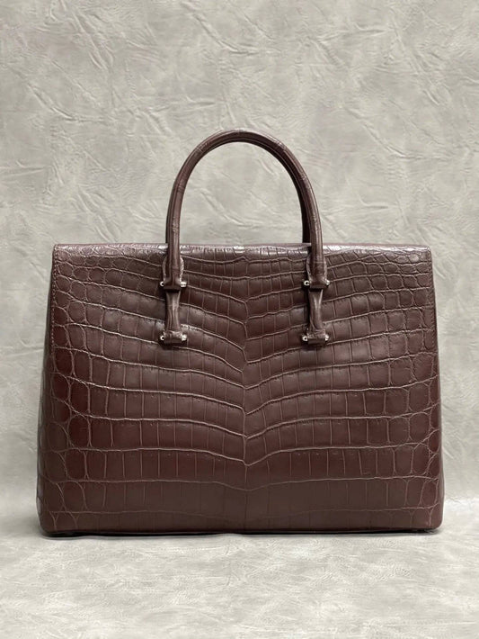 Men's Genuine Nile Crocodile Leather Briefcase