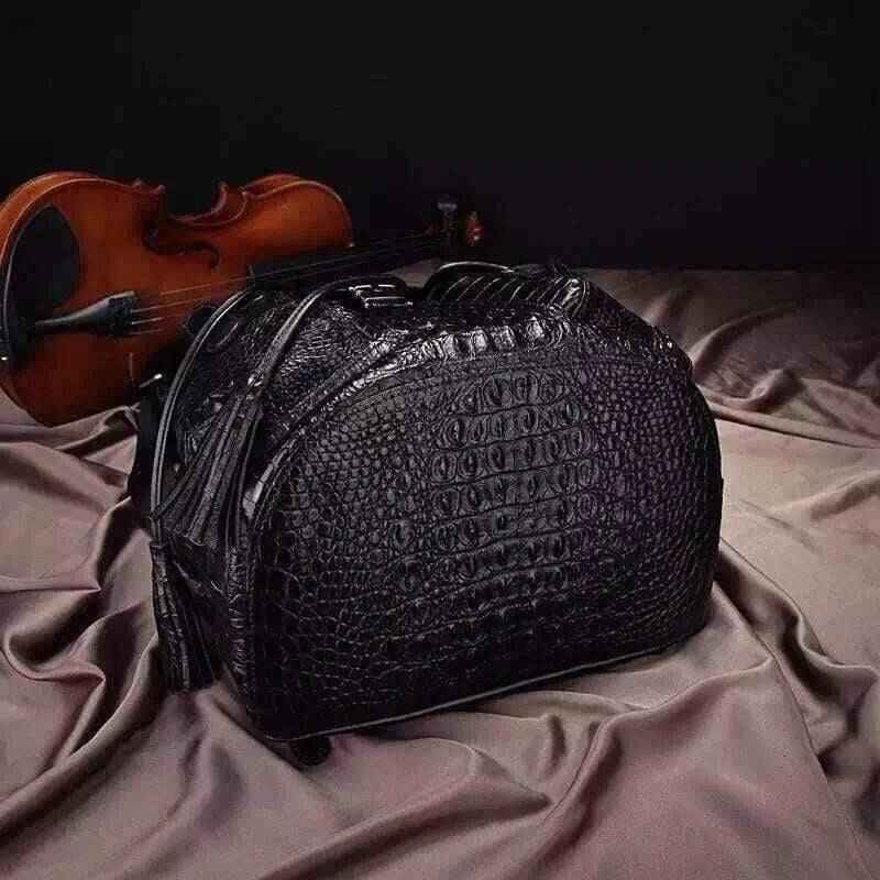 Mens Genuine Crocodile Leather Backpack