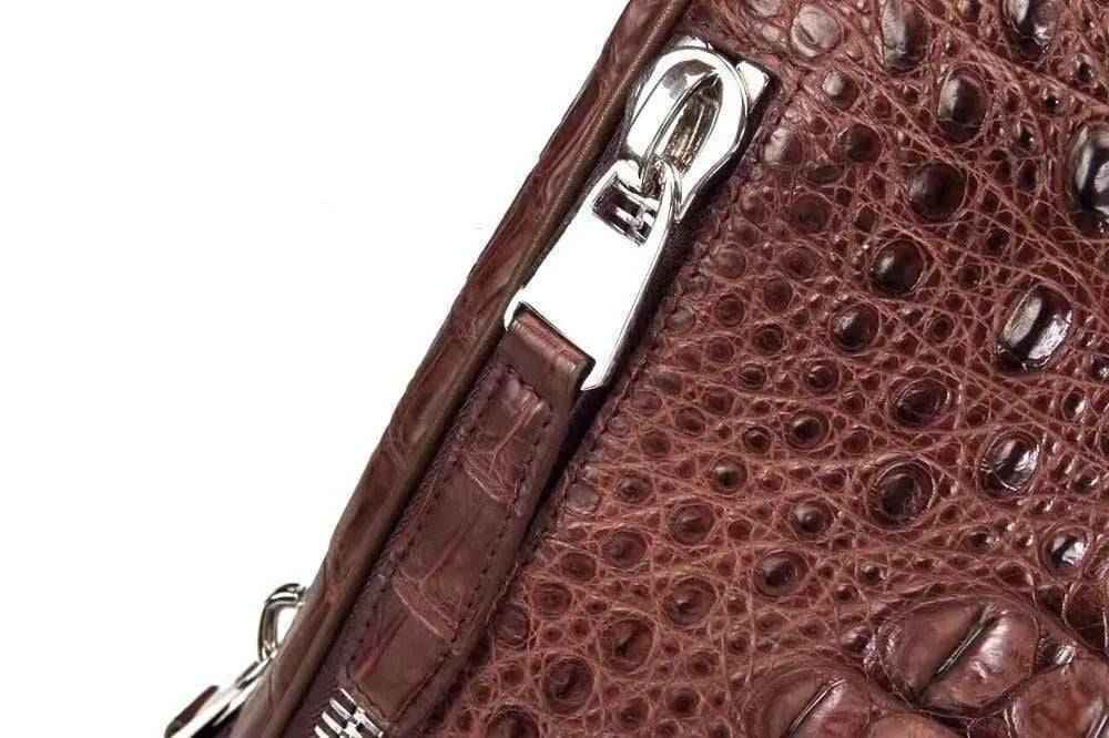 Rossie Viren Crocodile Skin Leather Backpack