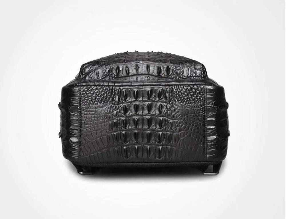 Rossie Viren Unisex Crocodile Skin Leather Backpack