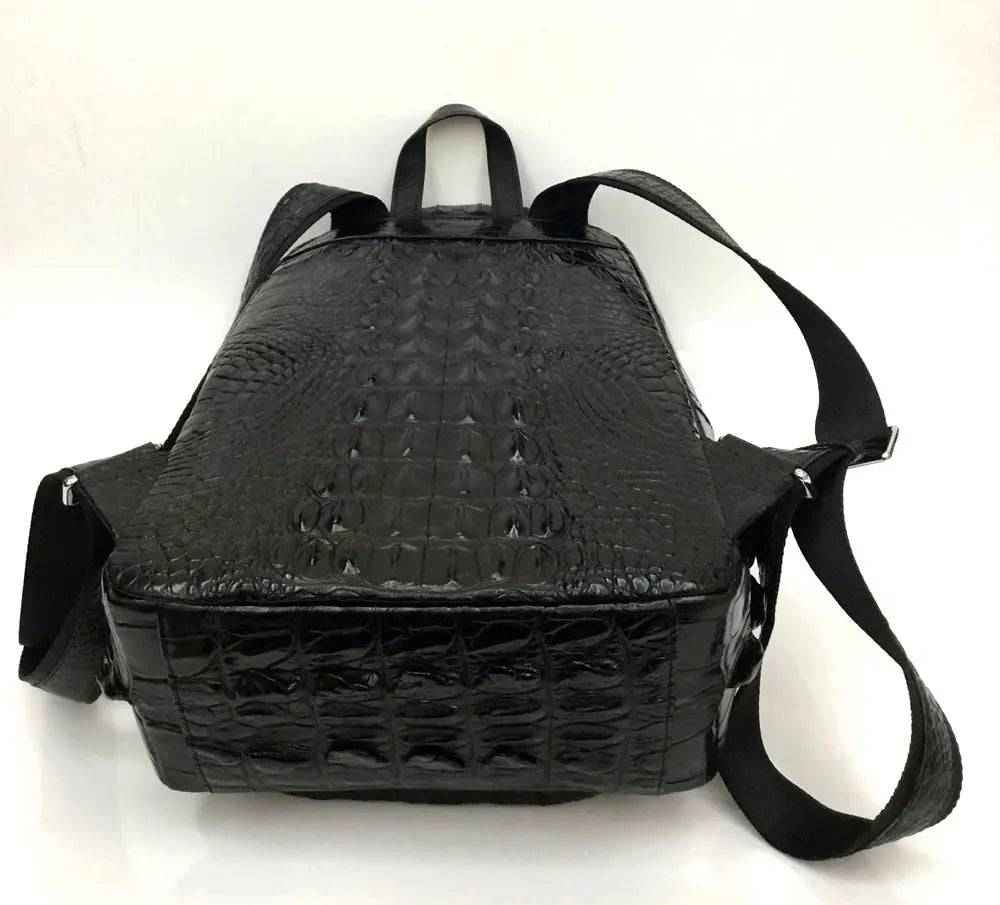 Rossie Viren Unisex Crocodile Skin Leather Backpack