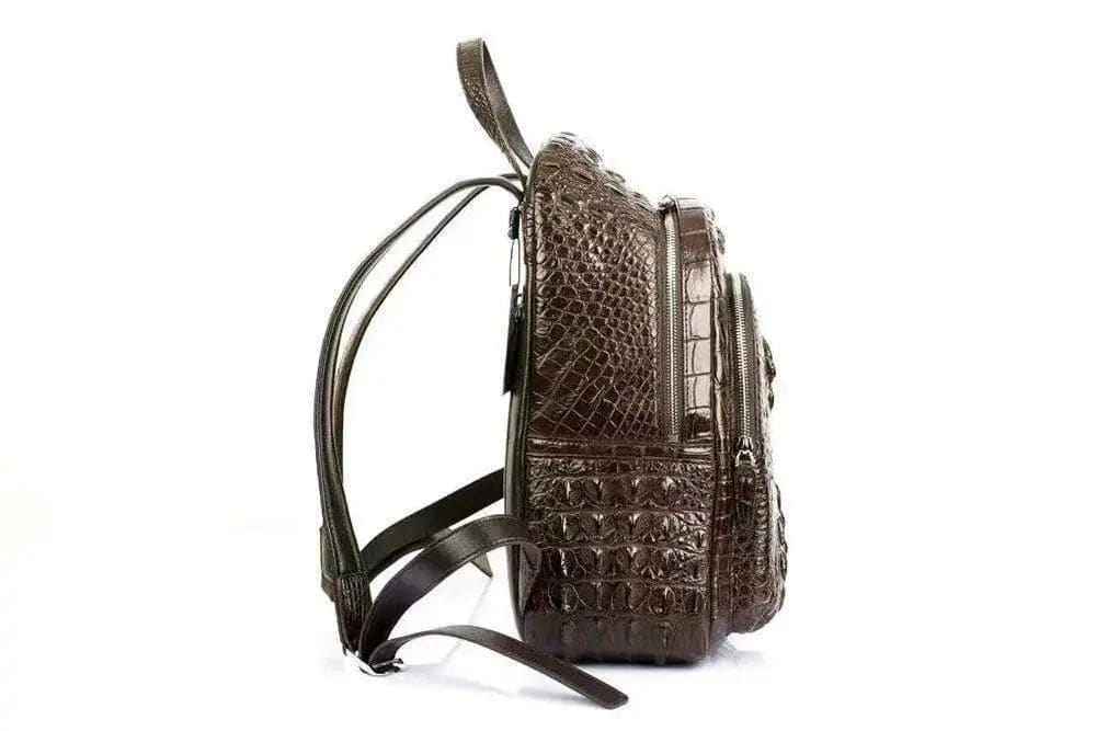 Rossie Viren Unisex Crocodile Skin Leather Backpack