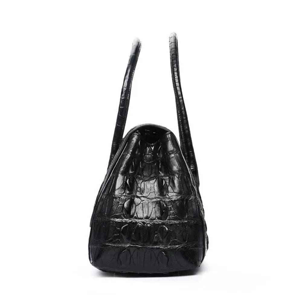 Rossie Viren Exotic Crocodile Leather Top Handle Satchel Shoulder  Bag For Women