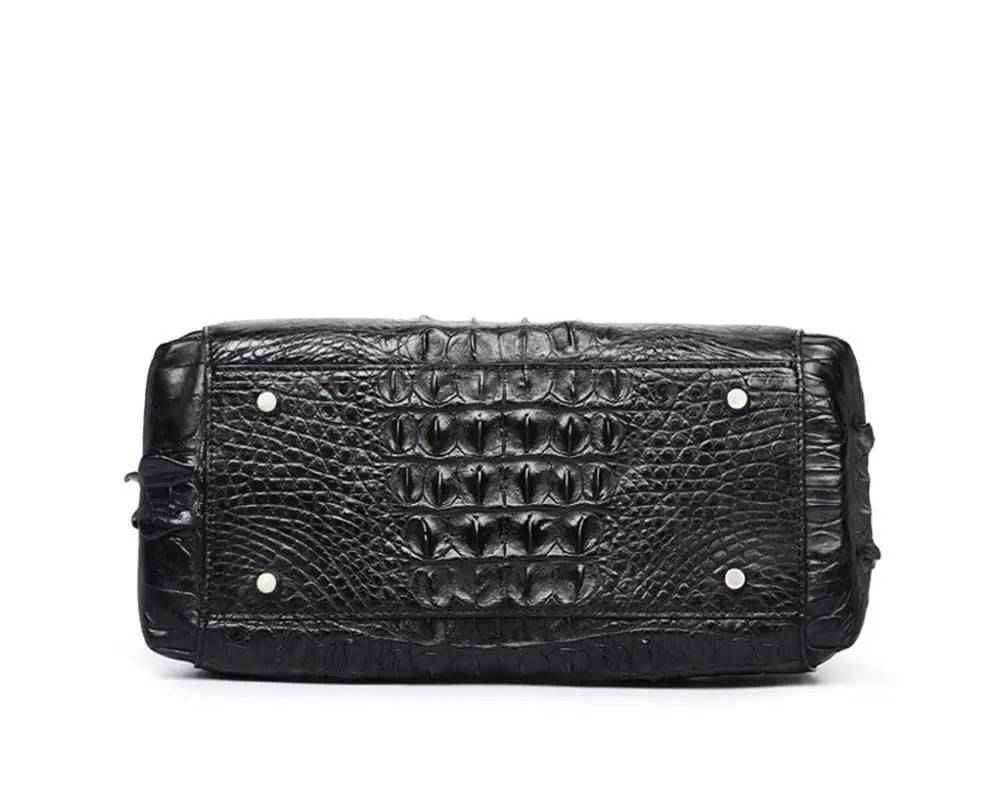 Rossie Viren Exotic Crocodile Leather Top Handle Satchel Shoulder  Bag For Women
