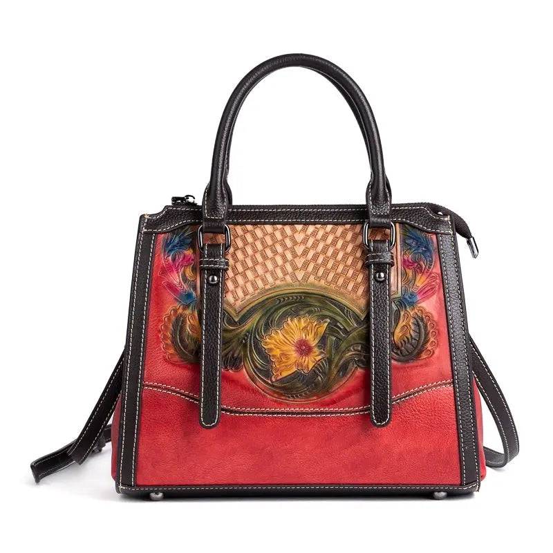 Rossie Viren Women's Leather Top Handle Shoulder Cross Body Bag