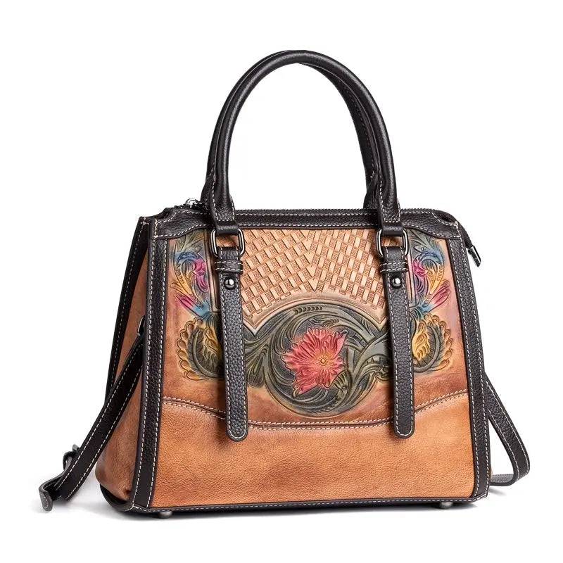 Rossie Viren Women's Leather Top Handle Shoulder Cross Body Bag