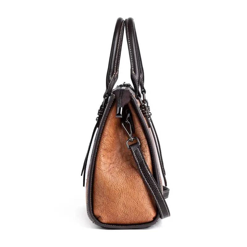 Rossie Viren Women's Leather Top Handle Shoulder Cross Body Bag