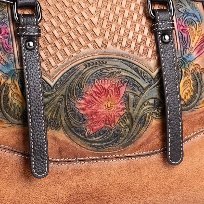 Rossie Viren Women's Leather Top Handle Shoulder Cross Body Bag
