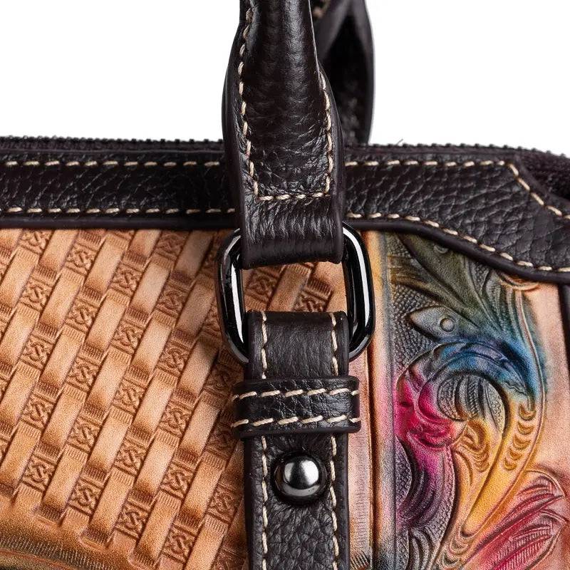 Rossie Viren Women's Leather Top Handle Shoulder Cross Body Bag