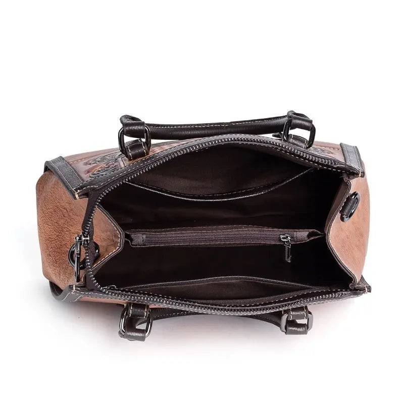 Rossie Viren Women's Leather Top Handle Shoulder Cross Body Bag