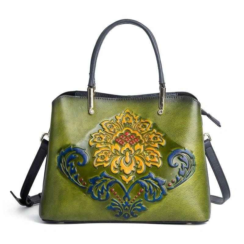 Rossie Viren Women's Leather Top Handle Shoulder Cross Body Bags