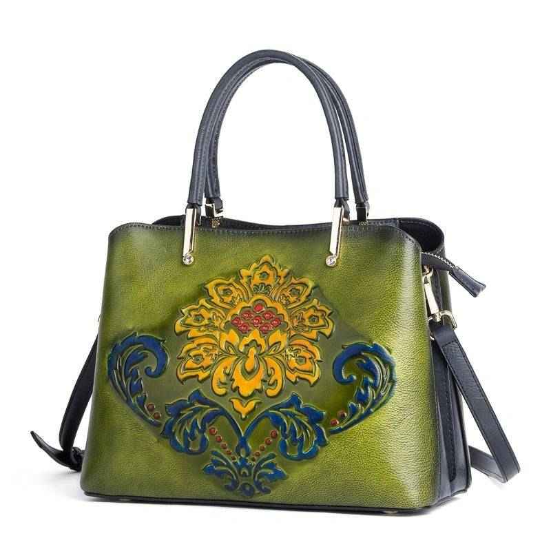 Rossie Viren Women's Leather Top Handle Shoulder Cross Body Bags