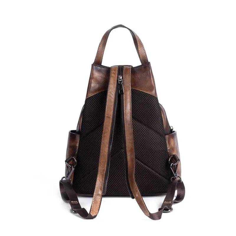 Rossie Viren Women's Vintage Leather Backpack, Leather Rucksack, Womens Backpack, Gift for her