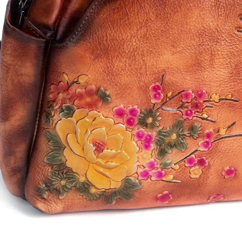 Rossie Viren Women's Vintage Leather Backpack, Leather Rucksack, Womens Backpack, Gift for her
