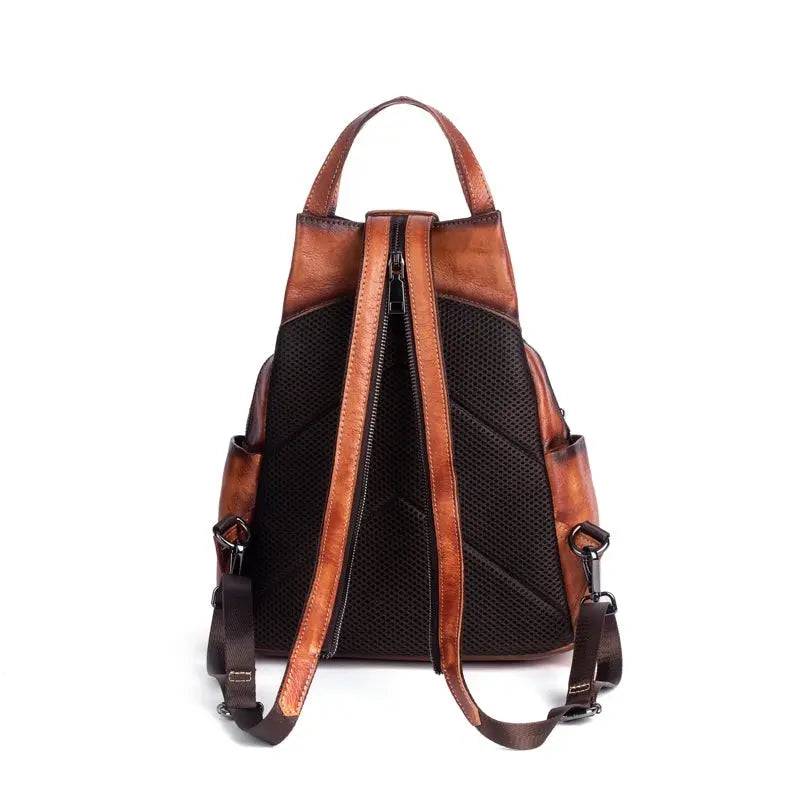 Rossie Viren Women's Vintage Leather Backpack, Leather Rucksack, Womens Backpack, Gift for her