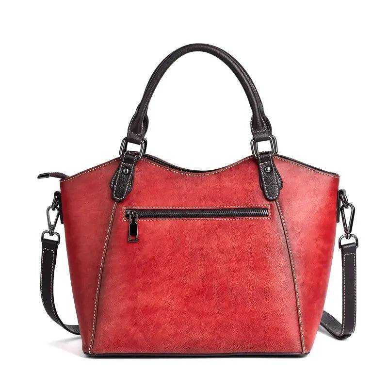 Rossie Viren Women's Women’s Genuine Leather Handbag Shoulder Bags Work Tote Bag Top Handle Bag Ladies Purses Satchel