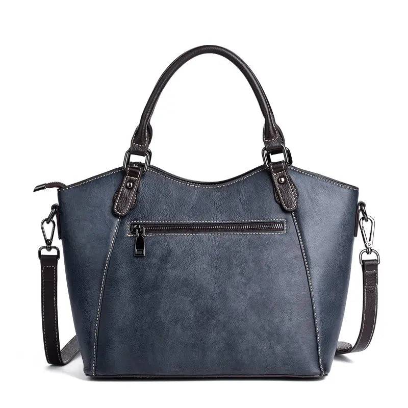 Rossie Viren Women's Women’s Genuine Leather Handbag Shoulder Bags Work Tote Bag Top Handle Bag Ladies Purses Satchel