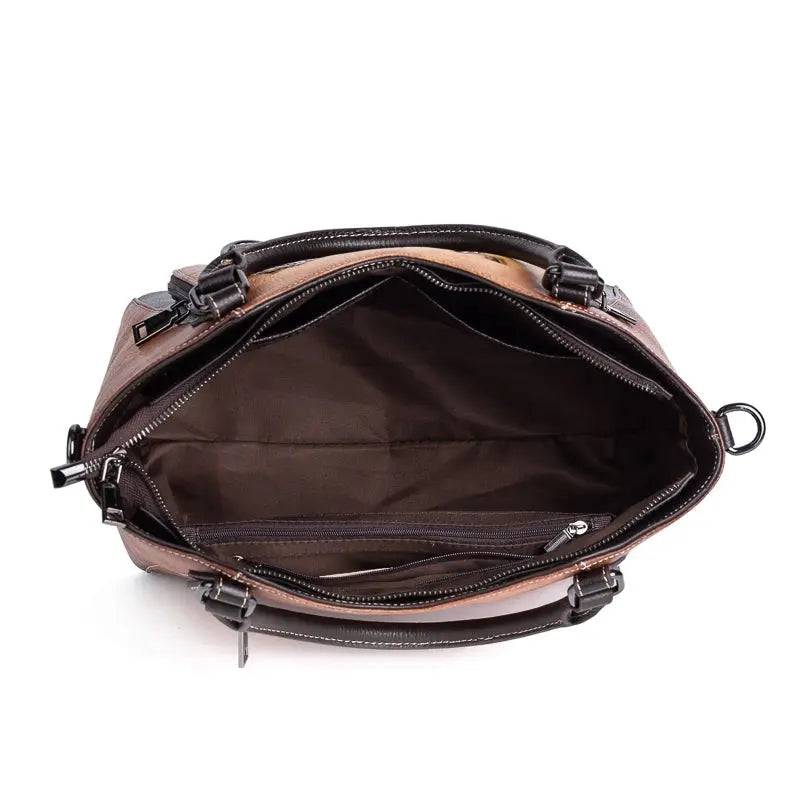 Rossie Viren Women's Women’s Genuine Leather Handbag Shoulder Bags Work Tote Bag Top Handle Bag Ladies Purses Satchel