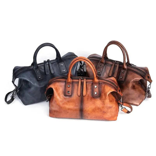 Rossie Viren Women's Women’s Genuine Leather Handbags Satchel Tote Top Handle Bags Ladies Purses Cross-body Bag