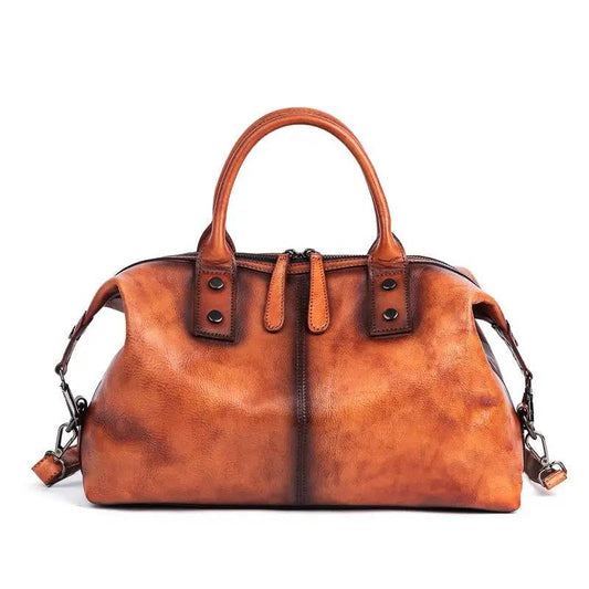 Rossie Viren Women's Women’s Genuine Leather Handbags Satchel Tote Top Handle Bags Ladies Purses Cross-body Bag
