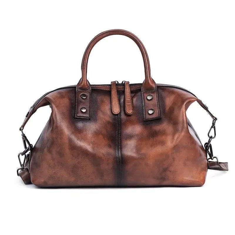 Rossie Viren Women's Women’s Genuine Leather Handbags Satchel Tote Top Handle Bags Ladies Purses Cross-body Bag