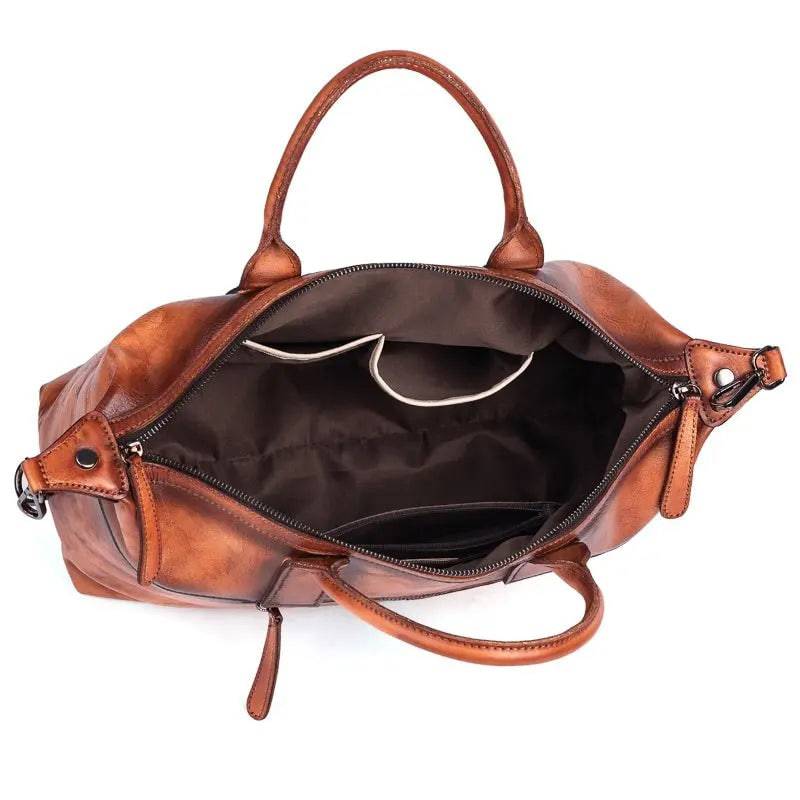 Rossie Viren Women's Women’s Genuine Leather Handbags Satchel Tote Top Handle Bags Ladies Purses Cross-body Bag