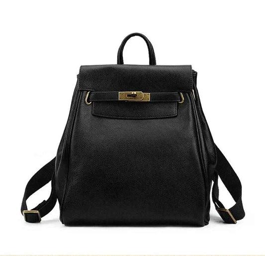 Rossie Viren Women's  Women's Leather Padlock Backpack