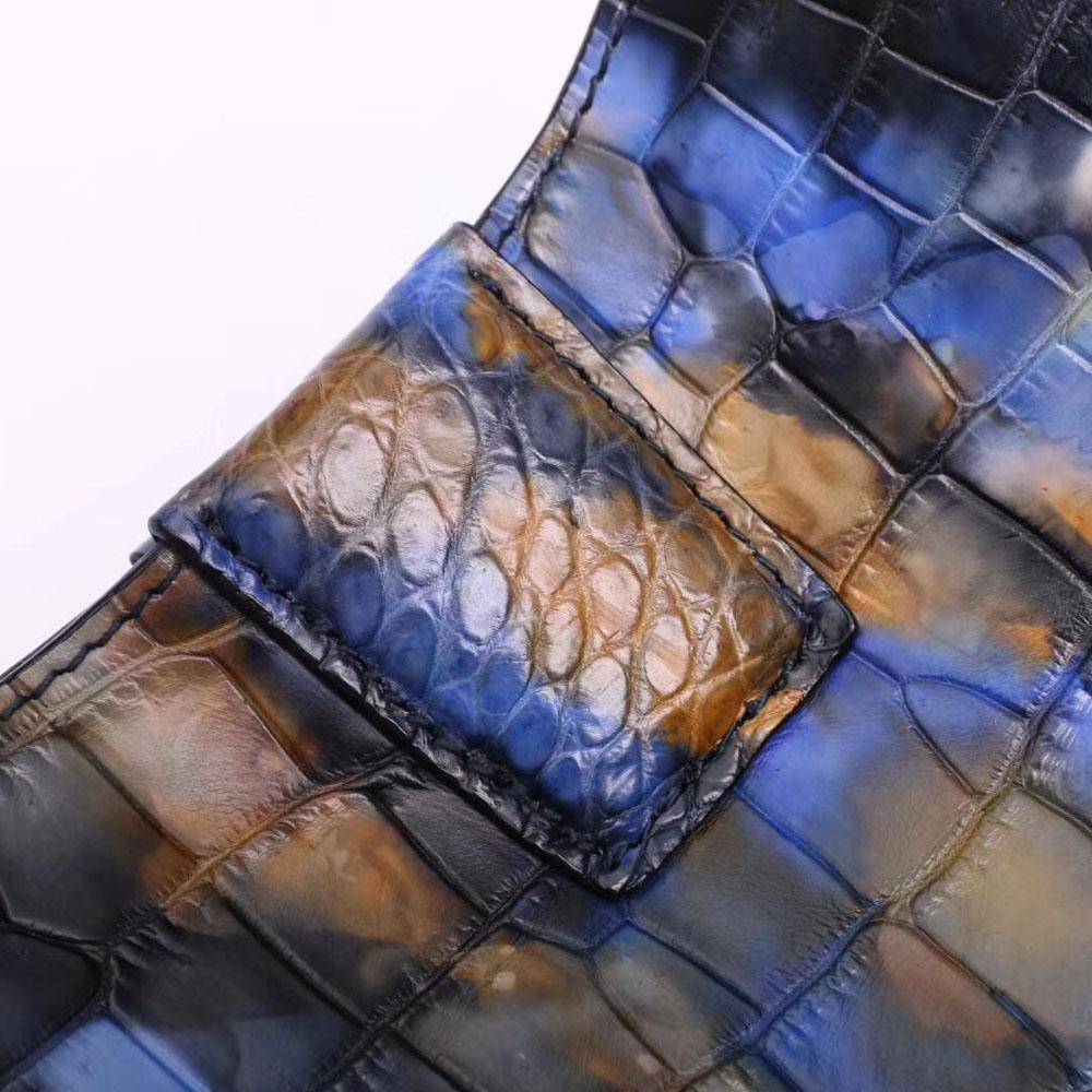 Genuine Crocodile Leather Medium Hobo Bag  & Purse Block Color