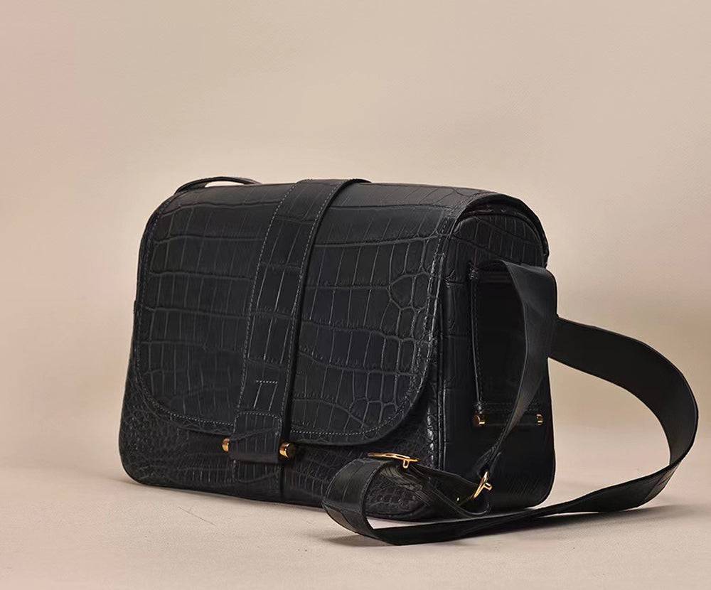 Crocodile Leather Cross Body Shoulder Bag
