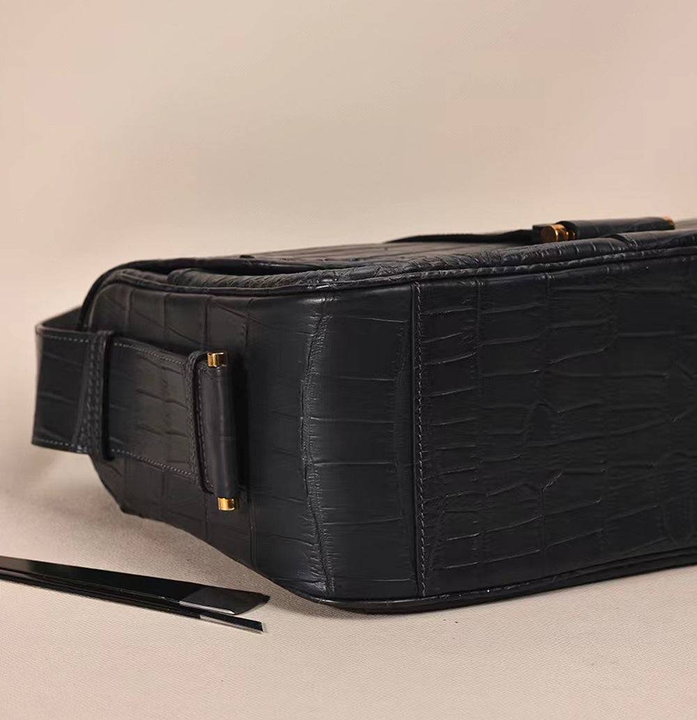 Crocodile Leather Cross Body Shoulder Bag