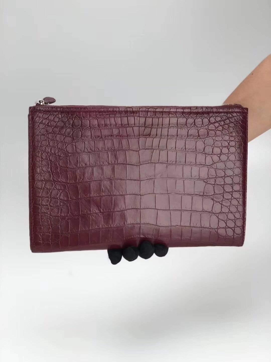 Crocodile Belly Leather Large Ipad Case,Clutch Bag