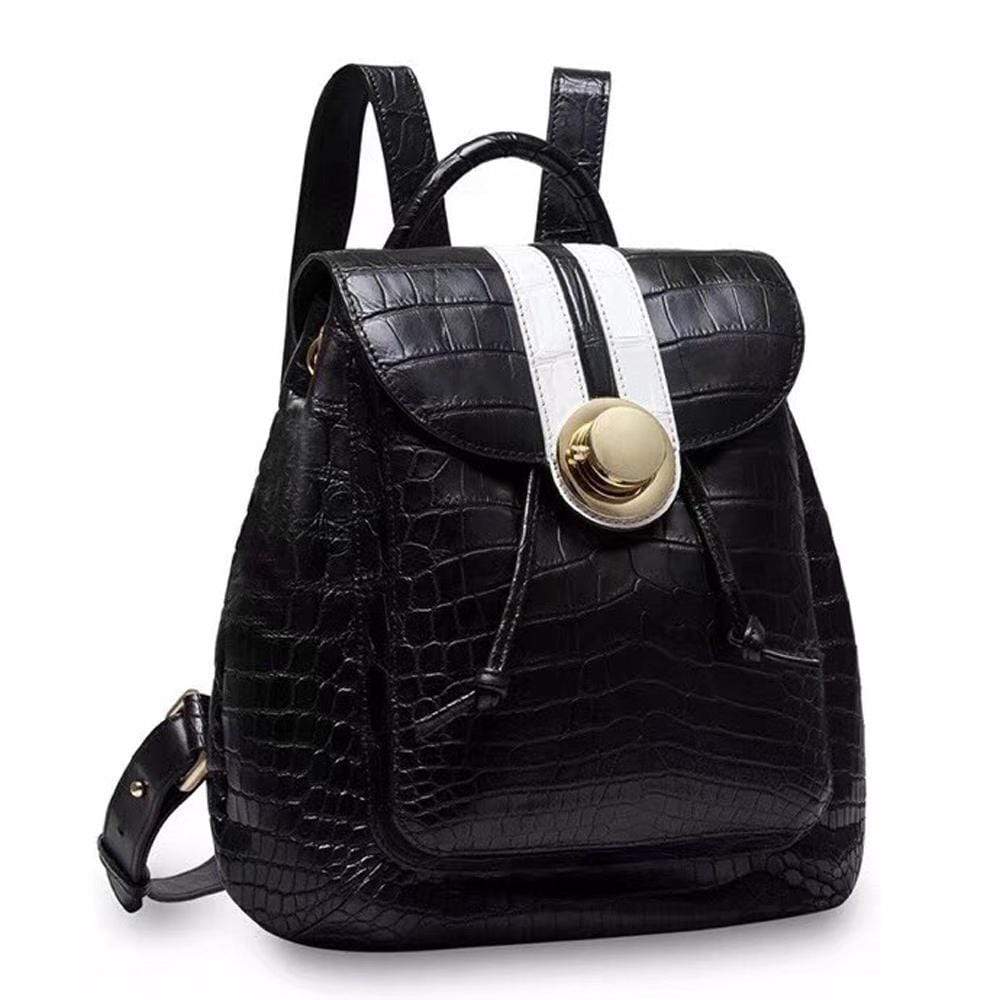 Crocodile Belly Leather Women's Backpack