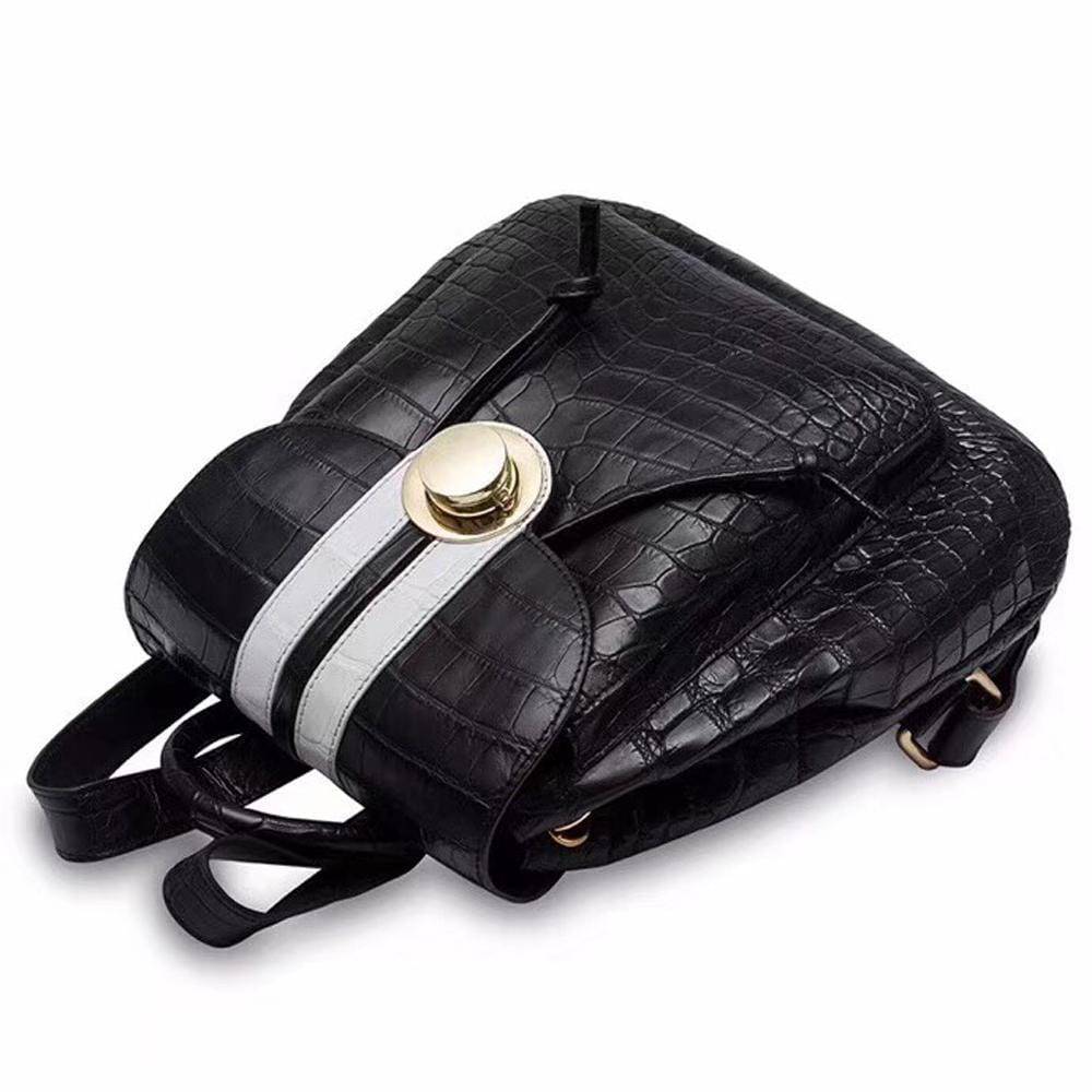 Crocodile Belly Leather Women's Backpack