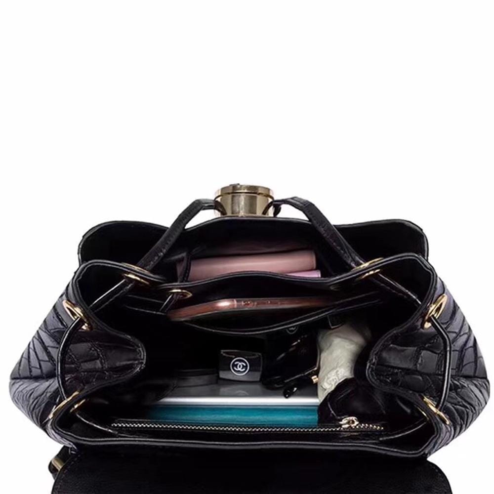 Crocodile Belly Leather Women's Backpack