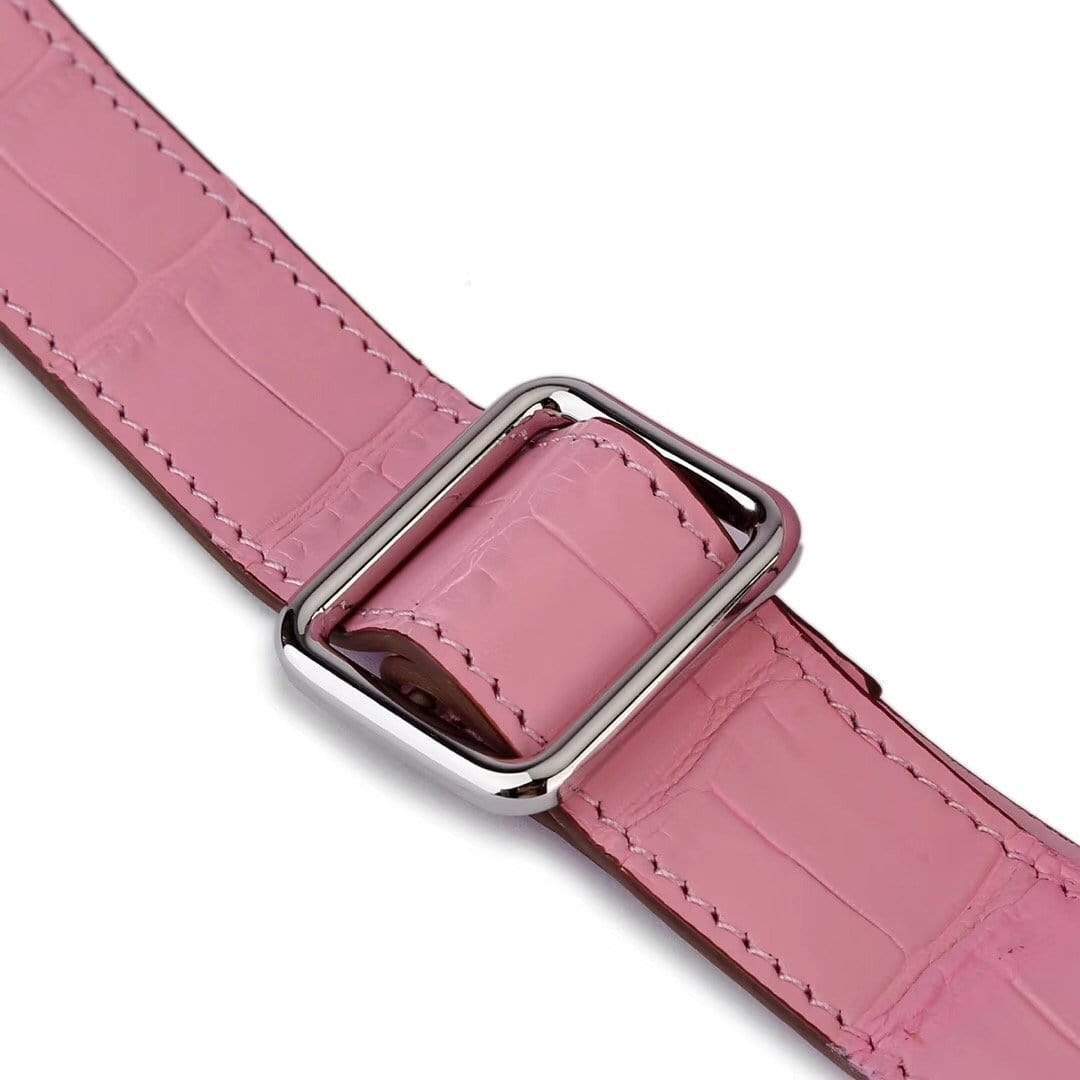 Crocodile Leather Backpack Pink For Women