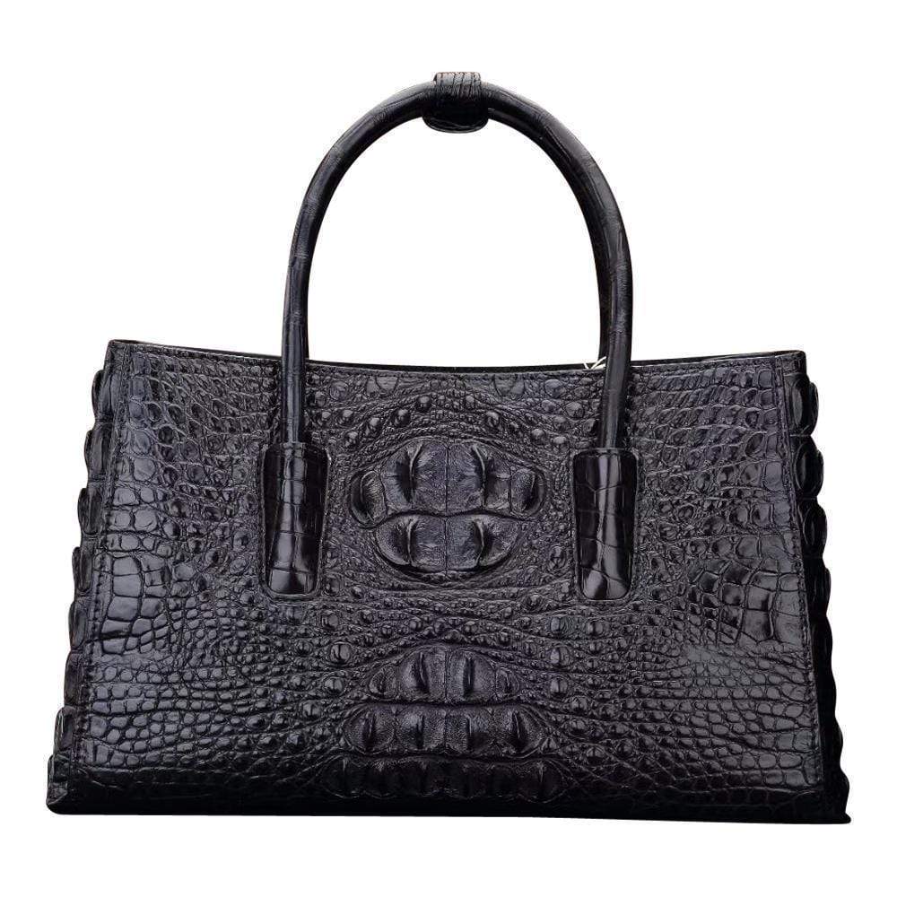 Crocodile Leather Large Tote Shoulder Handle Bag  |  Rossieviren