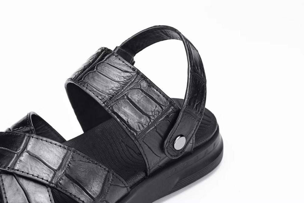 Crocodile Shoes Crocodile Leather Sandals Outdoor Beach Shoes Crocodile Leather Flip Flops Non-slip Slides