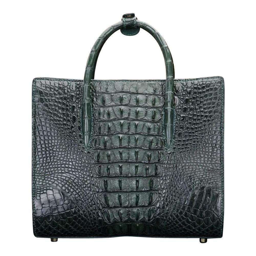 Crocodile Leather Satchel Shoulder Bag For Women | Rossieviren