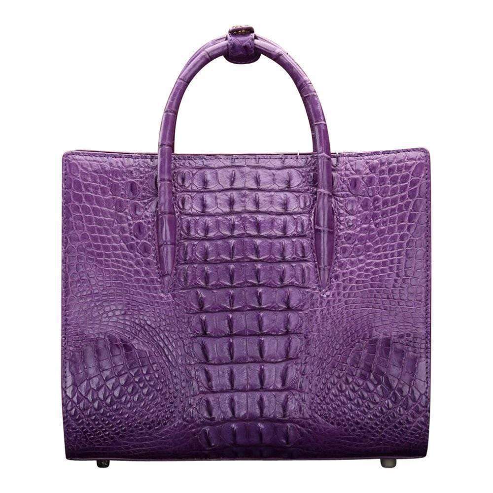 Crocodile Leather Satchel Shoulder Bag For Women | Rossieviren