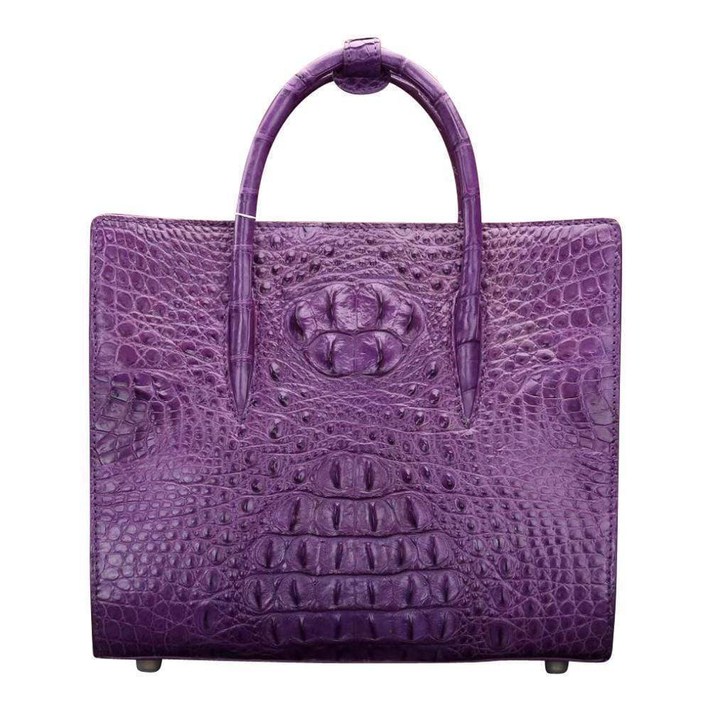 Crocodile Leather Satchel Shoulder Bag For Women | Rossieviren
