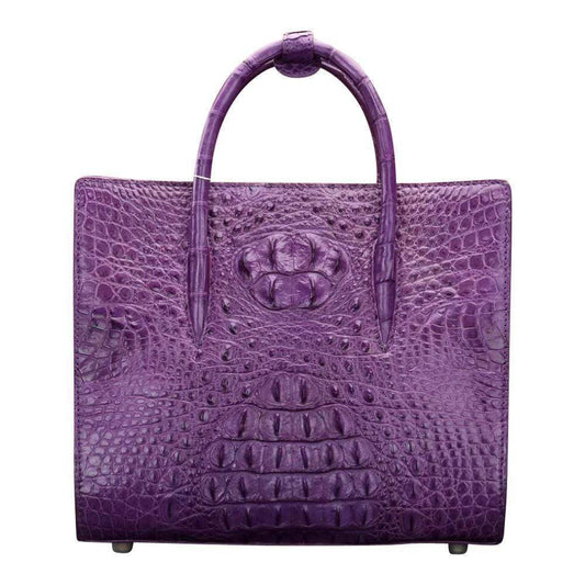Crocodile Leather Satchel Shoulder Bag For Women | Rossieviren