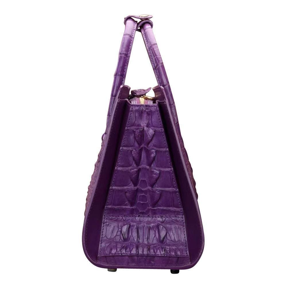 Crocodile Leather Satchel Shoulder Bag For Women | Rossieviren