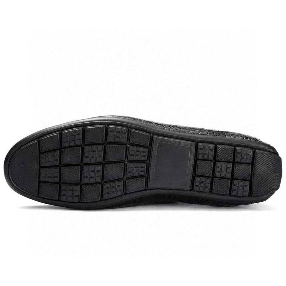 Crocodile Shoes Crocodile Leather Slip On Loafer Shoes Black