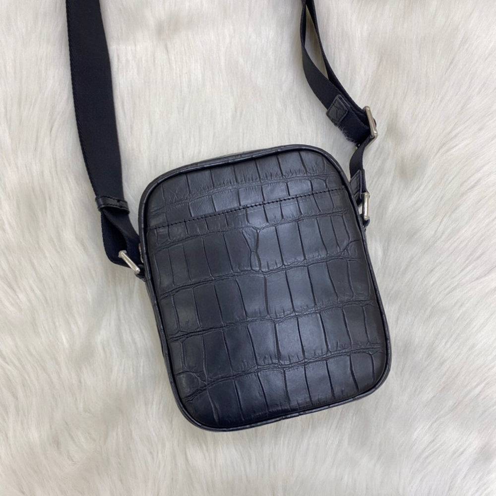 Crocodile Leather Small Crossbody Shoulder Bag