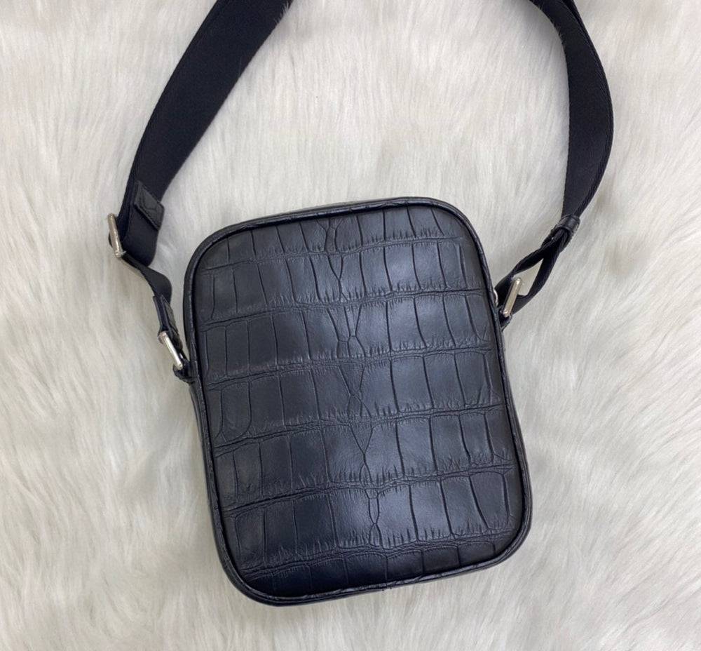 Crocodile Leather Small Crossbody Shoulder Bag