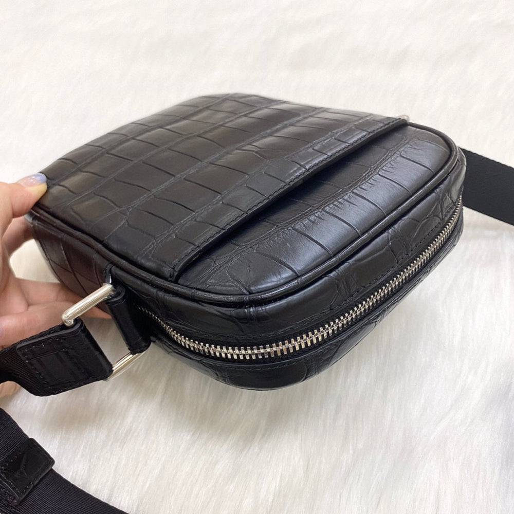 Crocodile Leather Small Crossbody Shoulder Bag