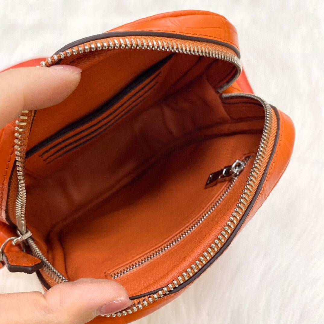Crocodile Leather Small Crossbody Shoulder Bag