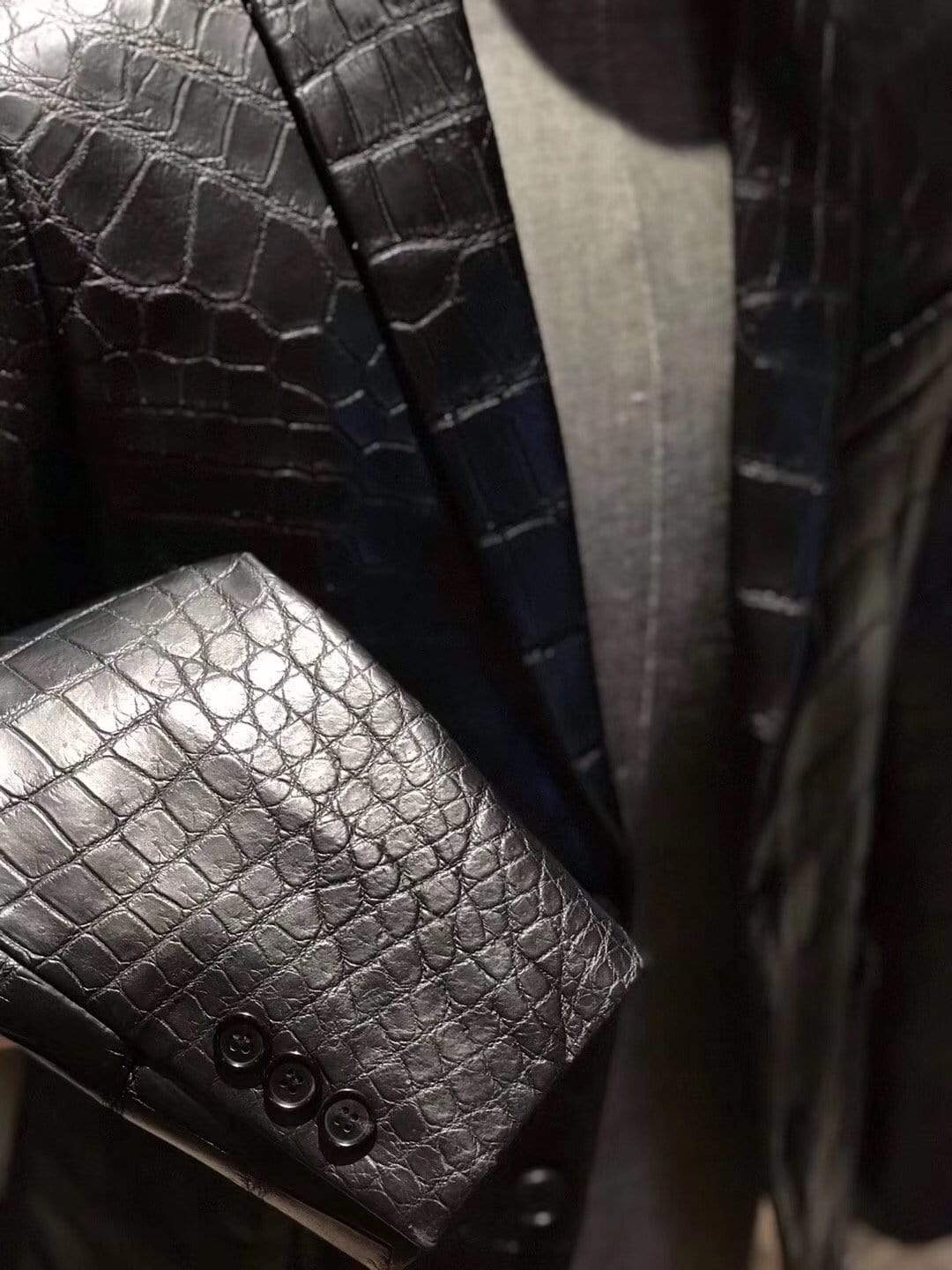 Crocodile Leather Blazer