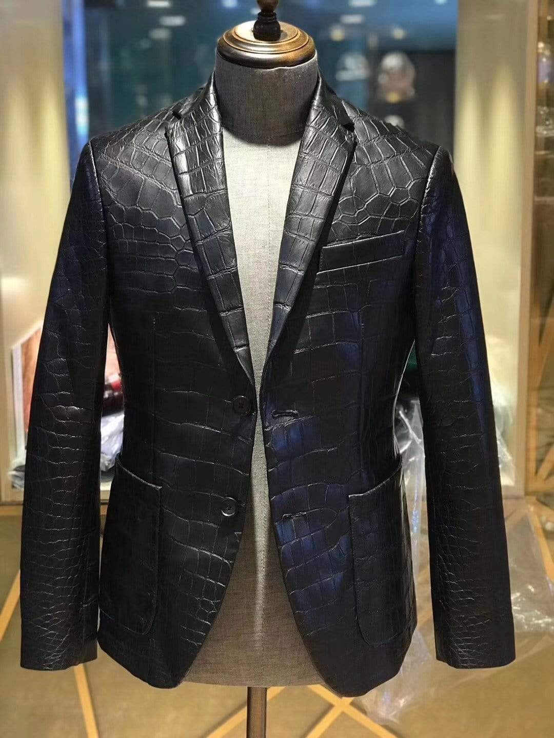 Crocodile Leather Blazer